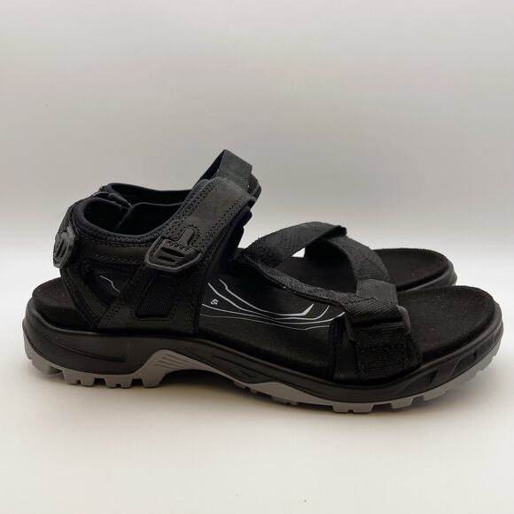 Ecco Men\'s Yucatan Coast Sandal US 11-11.5 EU 45 Black Leather Casual Sporty NIB main image 12
